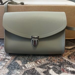 The Cambridge Satchel Company Push Lock Medium Crossbody Stone Grey